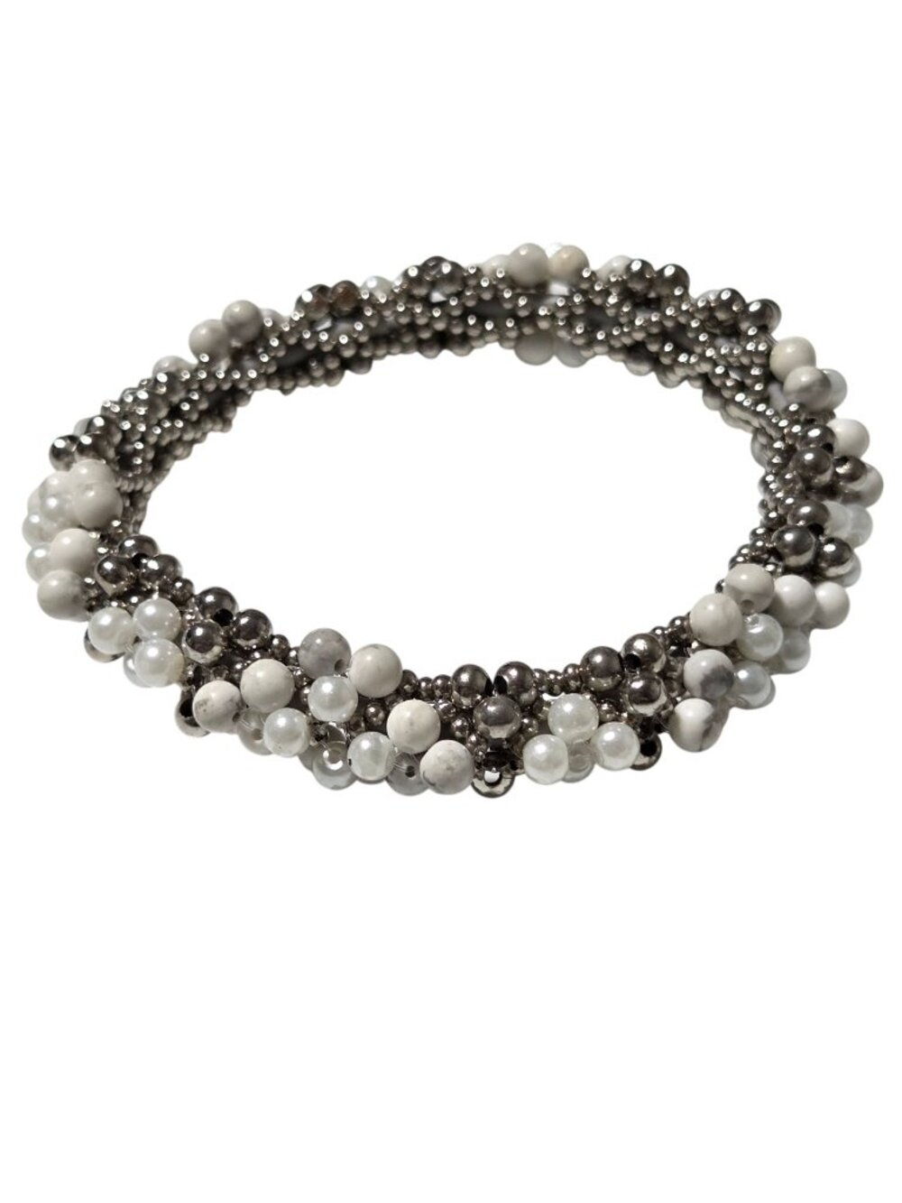 Cha Cha Beaded Cluster Bracelet aux Pearls Glam Bridal Inspired Fashion Jewelry